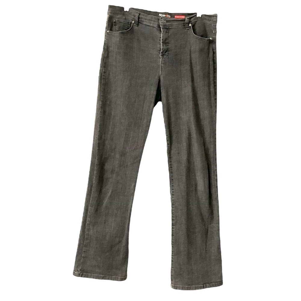 Style & Co Jean‎ Denim Black SZ 14 Women Light Wash Tummy Control Casual Stretch